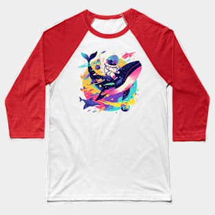 whale in space Baseball T-Shirt